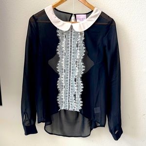 Romeo & Juliet Couture Sheer Blouse